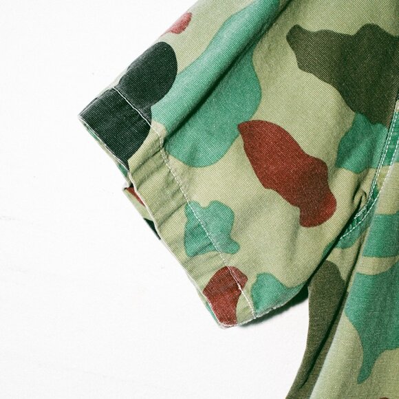 Modern Amusement Camo Short-Sleeve Button-Down Shirt – Teal/Olive/Rust – Men - Picture 6 of 11